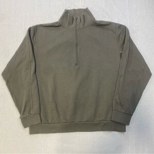 Lululemon Men's Steady State Half Zip Sweatshirt - Olive Green